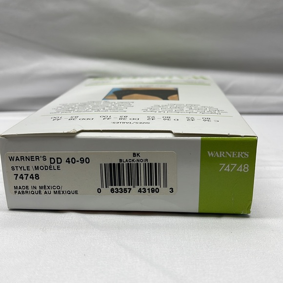 Brand New Warner's Firm Support Wire Free One Black Bra 40 DD - Picture 3 of 4